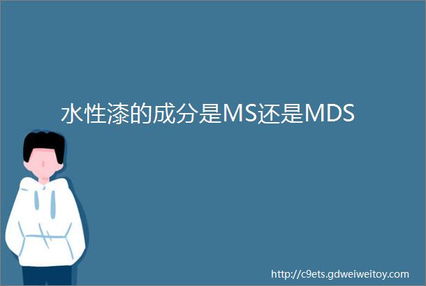 水性漆的成分是MS还是MDS